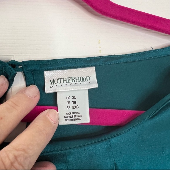 Maternity Blouse Emerald Green Size XL Motherhood - Picture 2 of 7